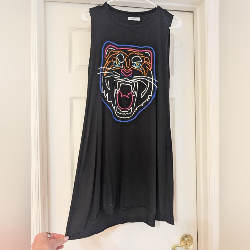 Black Tiger Graphic Skirt